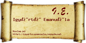 Igyártó Emanuéla névjegykártya